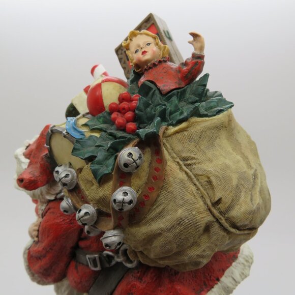 Christmas Santa Figurine Vintage Saturday Evening Post Embracing Hug Child Gifts - Picture 4 of 16